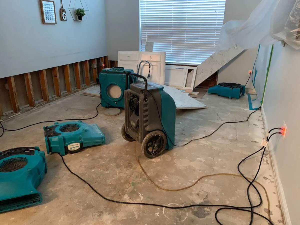 Dehumidifier in flood-cut room for Water Extraction & Removal in Pocatello